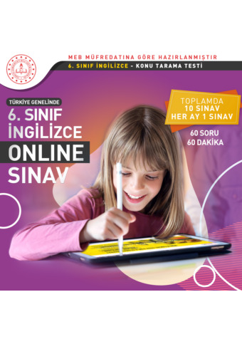 6. SINIF İNGİLİZCE ONLINE KONU TARAMA TESTİ
