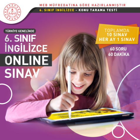 6. SINIF İNGİLİZCE ONLINE KONU TARAMA TESTİ