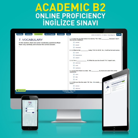 ONLINE ACADEMIC PROFICIENCY İNGİLİZCE B2 SINAVI
