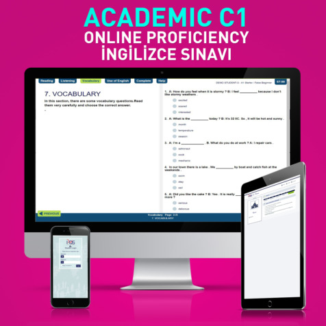 ONLINE ACADEMIC PROFICIENCY İNGİLİZCE C1 SINAVI
