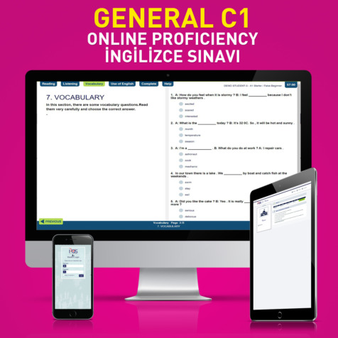ONLINE GENERAL PROFICIENCY İNGİLİZCE C1 SINAVI